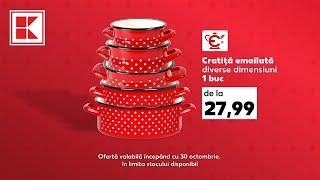 Oferta Kaufland din 30 octombrie: cratiță emailată și cutie pentru alimente