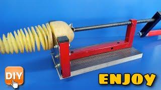 How To Make A Spiral Potato Cutter  ■ DIY ■ Spring Potato Machine