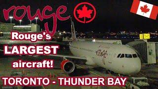 AIR CANADA ROUGE'S LARGEST AIRPLANE |TORONTO - THUNDER BAY| Economy flight review | A321-200