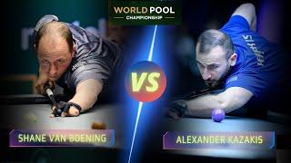 SHANE VAN BOENING VS ALEXANDER KAZAKIS | 2024 WORLD POOL CHAMPIONSHIP #9ballpool #highlights #svb