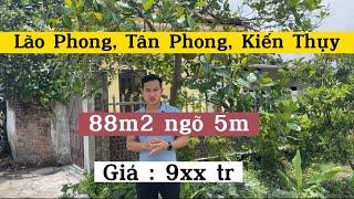 Bán đất Lão Phong, Tân Phong, Kiến Thụy, Hải Phòng. Lô góc 88m2 giá 9xx tr
