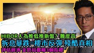 拆息暴跌等於樓市反彈 殘酷真相係點？HIBOR人為㩒低為推新盤？難度高 經濟有無惡化 金管局都睇3個指標