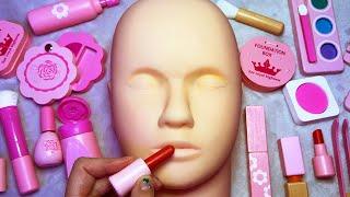 ASMR Wooden Makeup on Mannequin (Whispered)