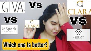 GIVA VS High spark VS Clara 92.5 Silver Jewellery Review / quality, experience/ Giva Honest Review