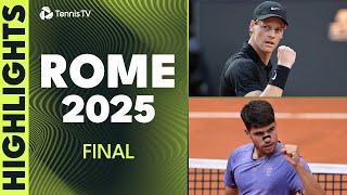 Jannik Sinner vs Carlos Alcaraz For The Title!  | Rome 2025 Final Highlights