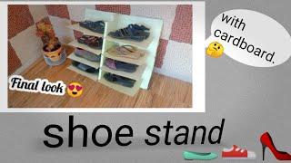 amazing shoe  stand️(with cardboard)️..#SALONI CREATIONS.