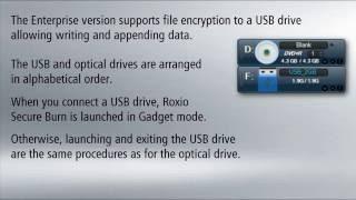 Working with USB Drives in Roxio Secure Burn Enterprise 4