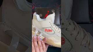 Real VS Fake Off-White x Air Jordan 4 Sail !