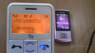 Incoming call & Outgoing call at the Same Time Samsung S3500+Fly Ezzy 2