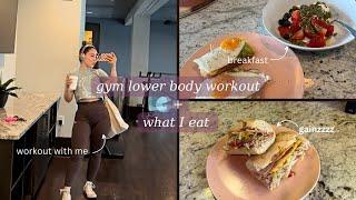 Gym Lower Body workout + What I Ate!