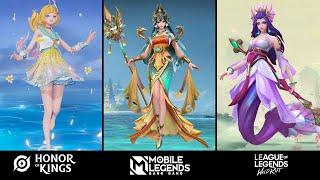 Kadita vs Doria vs Nami : Mermaid Theme | Mobile Legends vs Honor of Kings vs Wildrift