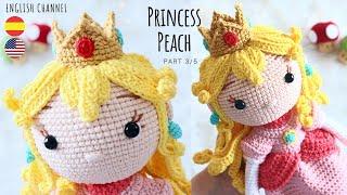 Princess Peach Amigurumi/Tutorial Part 3/5 HAIR, CROWN AND EARRINGS Sub / GretaWings