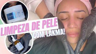 Limpeza de pele com produtos LAKMA | Passo a passo profissional | Sem alta frequência!