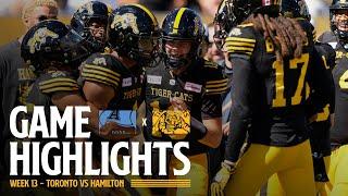 GAME HIGHLIGHTS | Toronto Argonauts vs Hamilton Tiger-Cats | Week 13 (9/02/24)