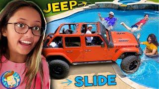 JEEP vs. POOL (FV Family Slide Towing Vlog w/ a side of ICE)