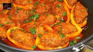 Meatballs with Potatoes In Tomato Sauce - Delicious Lunch Recipe - قورمه کوفته و کچالو