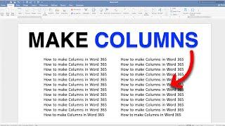 How To Make Columns in Word [ Online ]