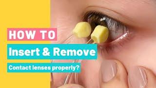 How To Insert / Wear / Put In & Remove Contact Lenses Easily with Contact Lens Handle Video Tutorial