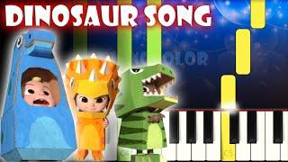 Dinosaur Song - Cocomelon Nursery Rhymes | Piano Tutorial | Karaoke