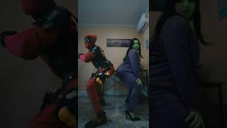 Deadpool & She Hulk Twerk #deadpoolcosplay #deadpool #shehulk #dance  #shehulkseries #twerk #funny