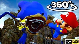 Sonic Tapes 360° VS Mario | Ruined Mushroom Kingdom | Scary VR 360º 8K Animation Film