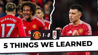 Manchester United 1-0 Fulham: 5 important things we learned