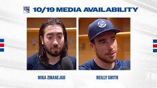 NYR at TOR: Mika Zibanejad and Reilly Smith Postgame Availability | Oct. 19, 2024