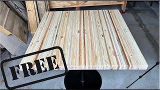 Free Pallet Wood Table Build (Pallet Wood Furniture)