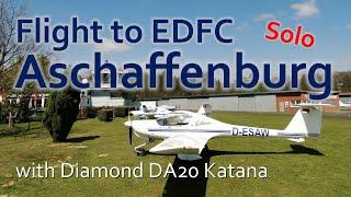  Flight to Aschaffenburg with Diamond DA20 Katana