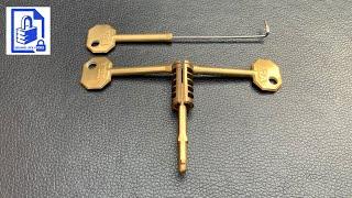 346. How to make a simple homemade DIY mortice lever lock tension tool & pick wire using brass keys