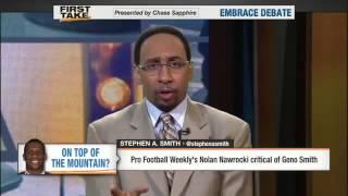 Skip Bayless   Stephen A. Smith on Draft Analyst Calls Geno Smith A Gimmick   ESPN First Take