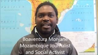 Boaventura Monjane, Mozambican journalist and social justice activist