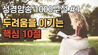 성경암송 | 두려움을 이기는 핵심 10구절 | 성경암송구절 반복성경asmr 잠 잘때 듣는 성경, 성경듣기, 말씀암송, 성경암송 1000구절 시작!!