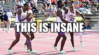 LSU Men Set Incredible Record In 4x100 Meters (Amazing Finish)