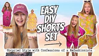 Refashion Dresses into Stylish Tops & Shorts Sets | Easy DIY Upcycling Tutorial