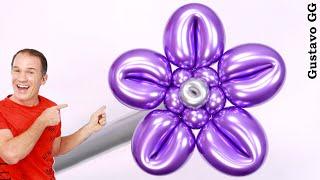 BALLOON FLOWER  balloon decoration ideas - balloon flower tutorial - Gustavo gg