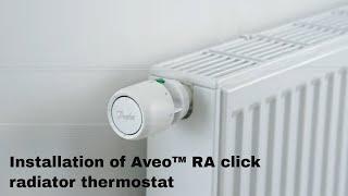 Installation of Aveo™ RA click radiator thermostat