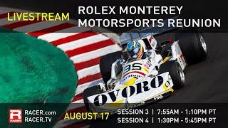 2024 Rolex Monterey Motorsports Reunion | Livestream - August 17 | Session 3