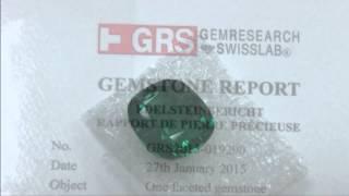 4.81ct natural emerald with GRS Swisslab certificate. Email : cathypauldiamonds@gmail.com