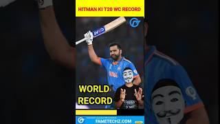 Rohit Sharma World Record in T20 Formate #shorts #FameTechz