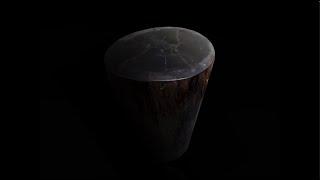 Petrified wood stool from the Miocene Era - Exclusive organic furniture