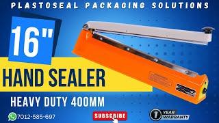 Plastic bag sealer 400mm / 16" Hand sealing machine / Heavy duty pouch sealer Plastoseal