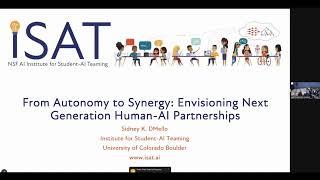 [Keynote Talk] From Autonomy to Synergy Envisioning Next Generation Human AI Partnerships