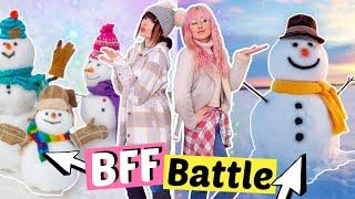 BFF Battle ️ Extrem Schneemann bauen | ViktoriaSarina