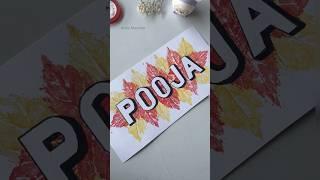Name Calligraphy#leafart #namelettering #calligraphy #ytshorts