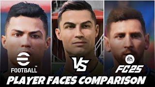 eFOOTBALL 2025 VS EAFC 25 GAME FACES FT. Cristiano Ronaldo, Lionel Messi, Lamine Yamal, Vini Jr