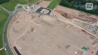 360 Grad-Flug über die Baustelle des Lörracher Zentralklinikums