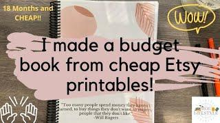 How To Make A Cheap Budget Planner | $1 Etsy Printables Planner | 18 Month Planner | Low Income