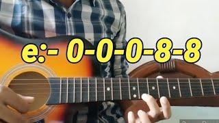 Gulabi aakhen song on single 'e' string on guitar with easy tabs.