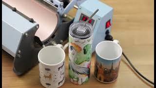 PYD Life 30 OZ Tumbler Heat Press Machine for Straight Sublimation Tumblers Mugs Water Bottles.